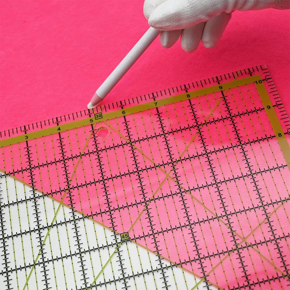 4Pcs Square Acrylic Quilting Rulers Set Green Non Slip Patchwork Sewing Templates