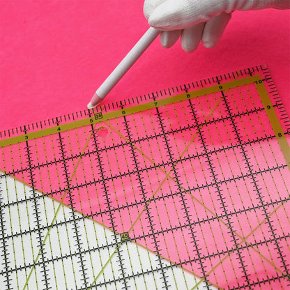 4Pcs Square Acrylic Quilting Rulers Set Green Non Slip Patchwork Sewing Templates