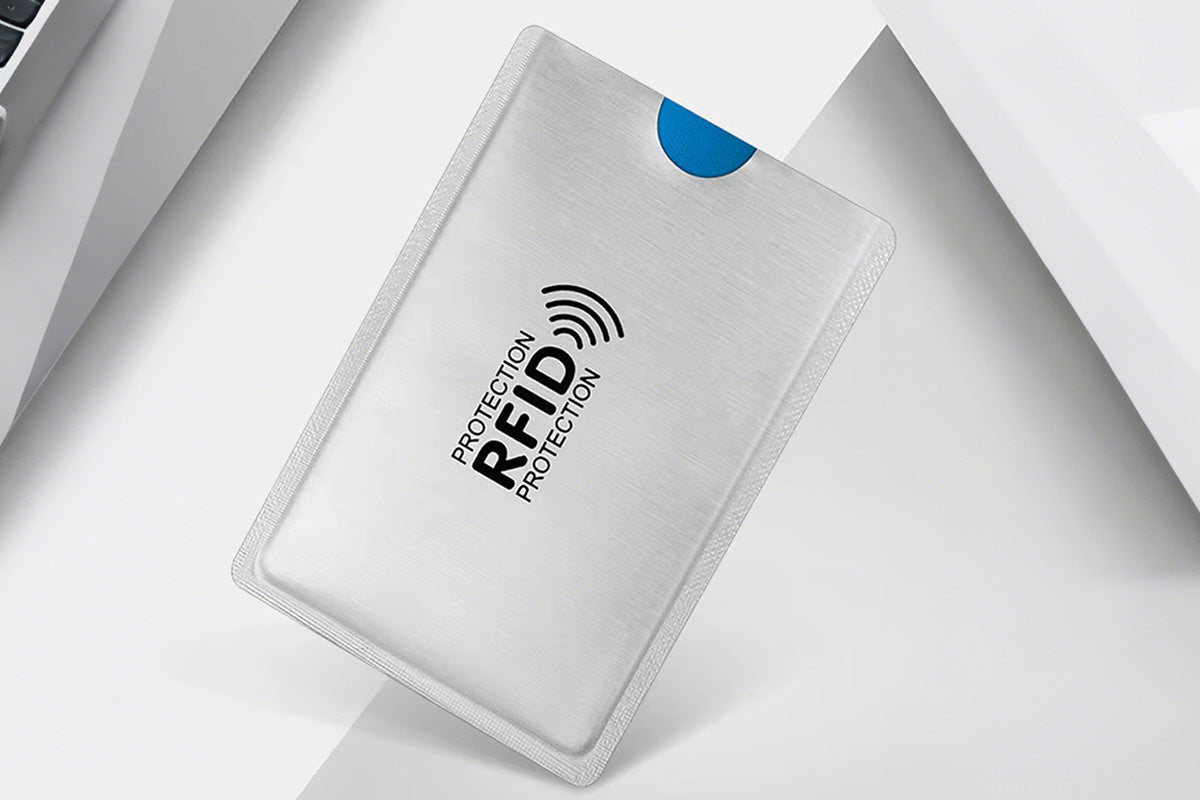 30 PCS Slim RFID Blocking Card Sleeves Credit ID Protector Wallet Shield-Silver