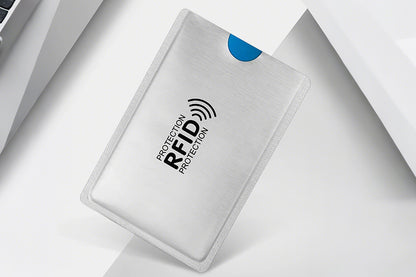 30 PCS Slim RFID Blocking Card Sleeves Credit ID Protector Wallet Shield-Silver