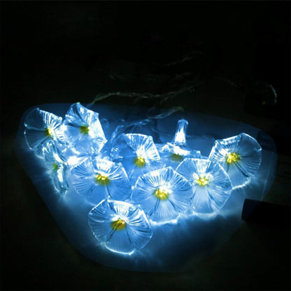 10LEDs Morning Glory Solar String Lights Garden Decor Flower Lantern
