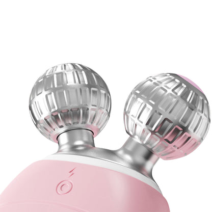 Electric Facial Cleansing Scrubber Rechargeable Silicone Face Deep Cleaning Brush with 5 Cleansing Modes Pink