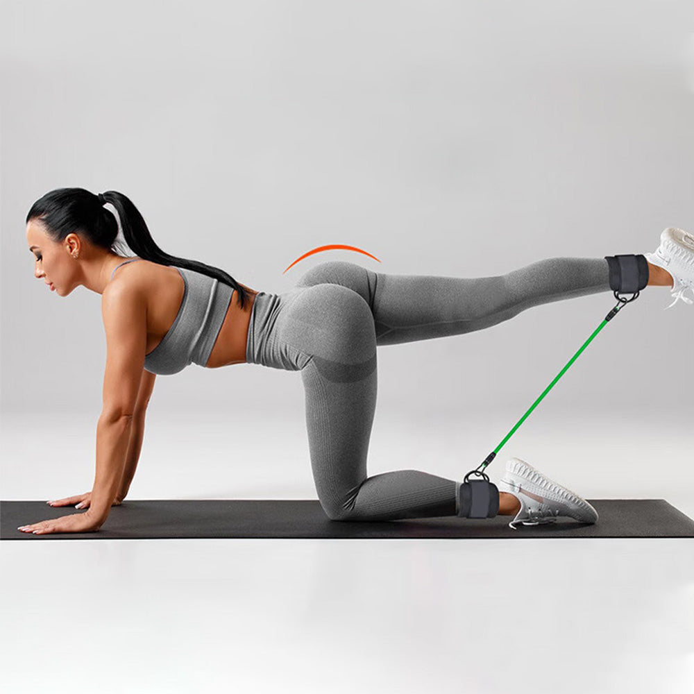 6Pcs Set Ankle Resistance Bands for Working Out Butt Exercise Fitness Equipment for Women Black