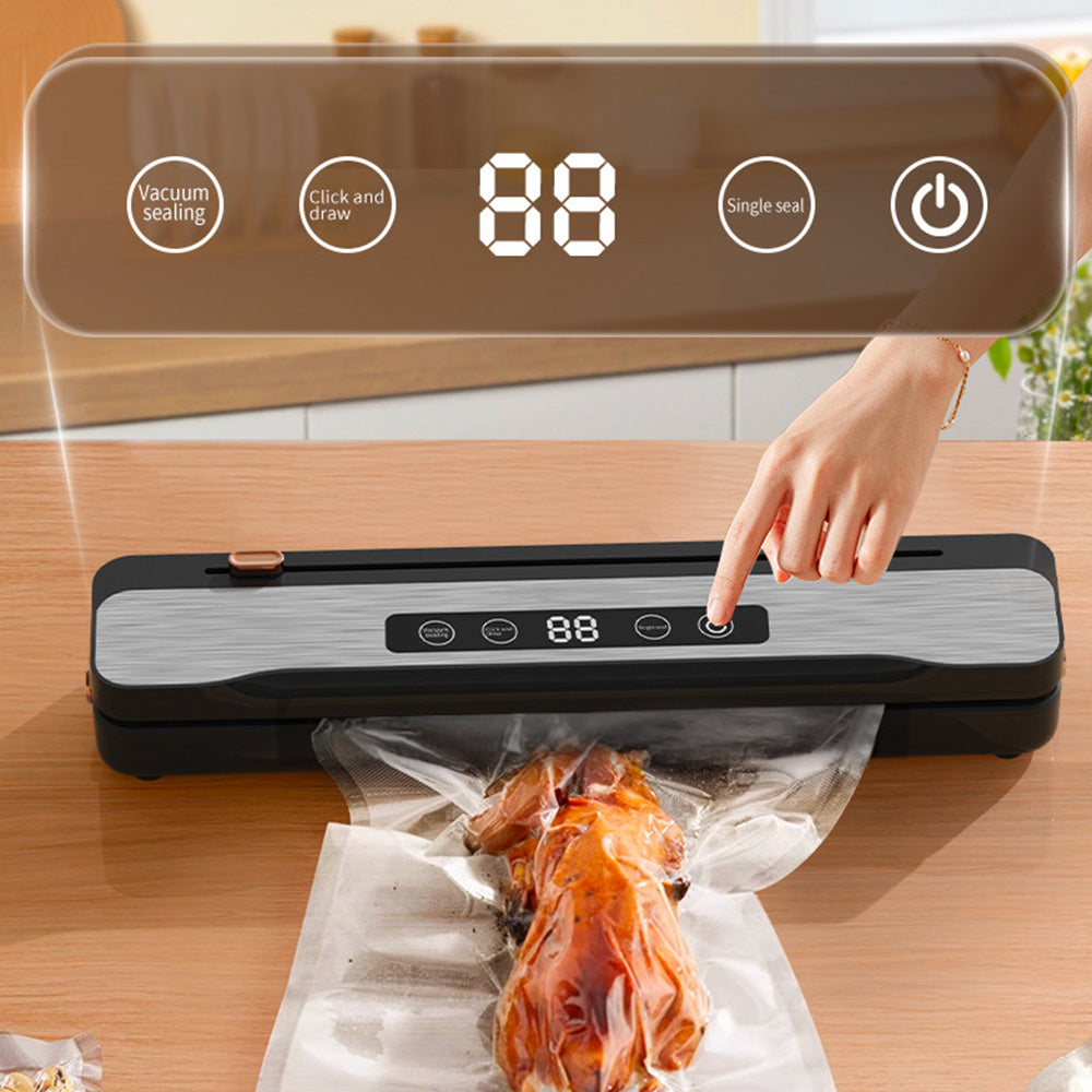 Wet & Dry Dual-Use Food Vacuum Sealer Machine with Built-In Cutter