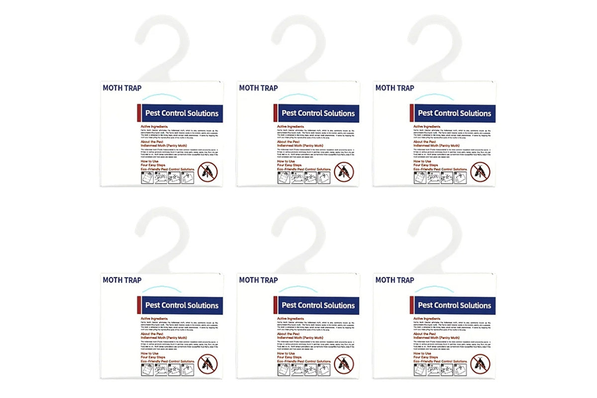 6Pcs Moth Traps Pheromone Glue Boards for Clothes Pantry Moths