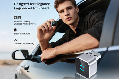 Wireless CarPlay Adapter Plug and Play for Apple iOS 10 Android 11.0