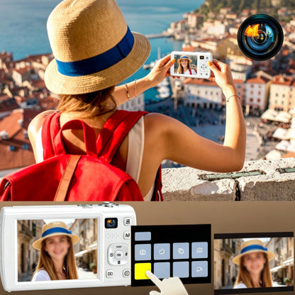 8K Dual Lens Digital Camera - Whitw