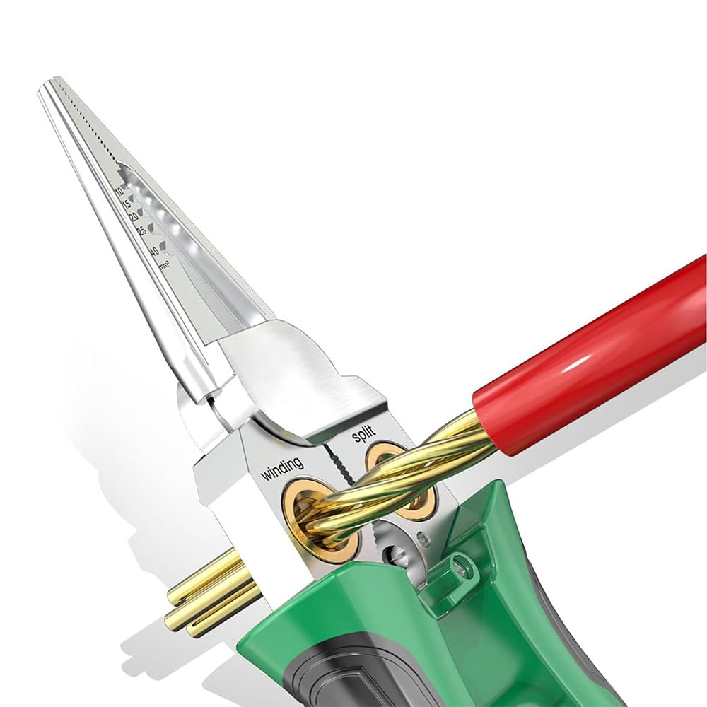 7-in-1 Stainless Steel Wire Crimper & Stripper Pliers for Electrical Work and DIY Repairs