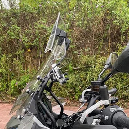 Universal Adjustable Motorcycle Windshield Extension a€?Clip-On Windscreen Deflector