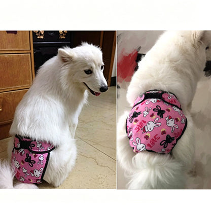 Reusable Dog Diapers Cotton Washable Doggie Diapers-Pink