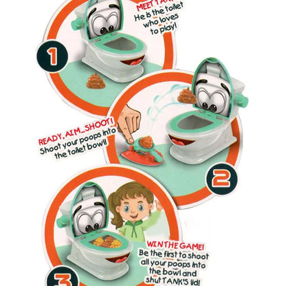 Poop Shoot Toilet Game Set Creative Family Game Toys