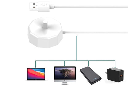 USB Charger for Braun Oral-B Electric Toothbrushes Portable Charging Base Power Cable Cord-White