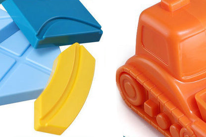 Toy STEM Board Game Logic Road Builder Brain Teasers Puzzles-1 Bulldozer and 3 Balls Type