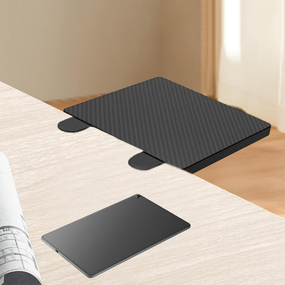 Clamp-On Engineered Wood Desktop Extender Tray