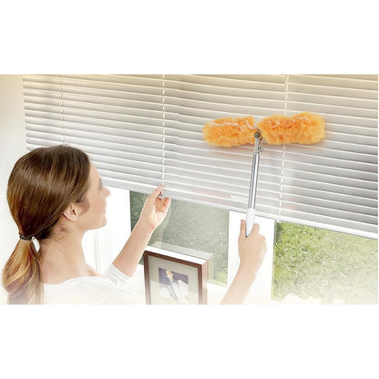Extendable Duster Handle with 20 Refills Microfiber Dusting Pads for Ceiling-Yellow