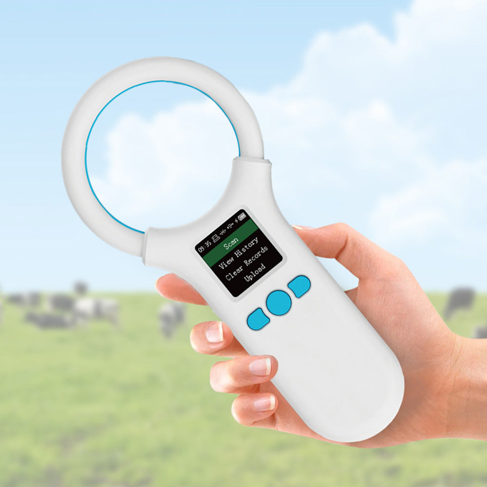 Pet Chip Reader 134.2KHz/125KHz Dog & Animal ID Tag Scanner White