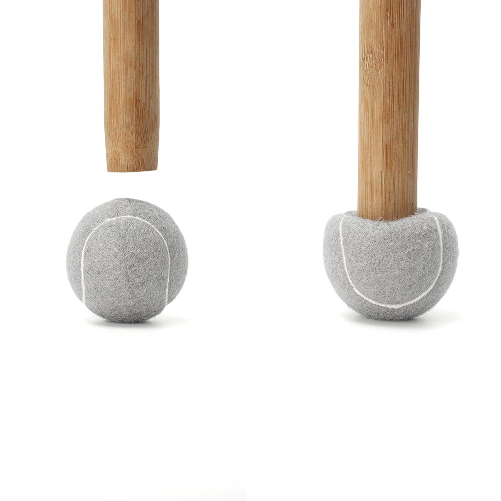 4PCS Walker Tennis Balls Universal Precut Glide Balls For Furniture Legs Walker-Grey