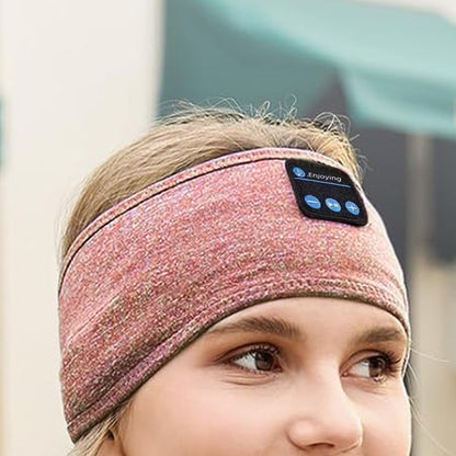 Bluetooth Sleeping Headphones Wireless Music Headband Stereo Earphone for Sport Sleep Yoga Meditation Red