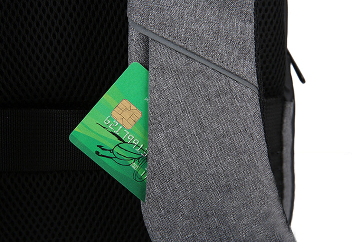 Travel Laptop Backpack with USB Port School Bookbag Fits 15.6 Inch Laptop-Grey