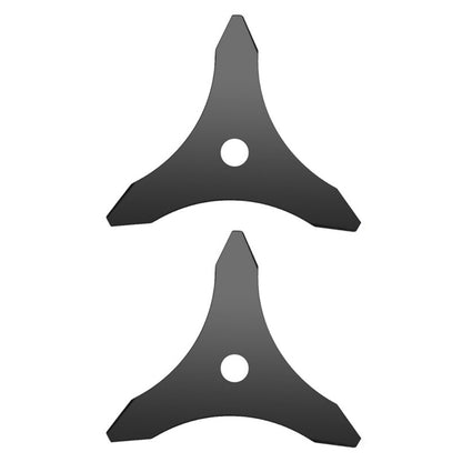 2 Pack 3 Tooth Lawn Mower Blade 255mm Rotary Mower Blade with 25.4mm Center Hole