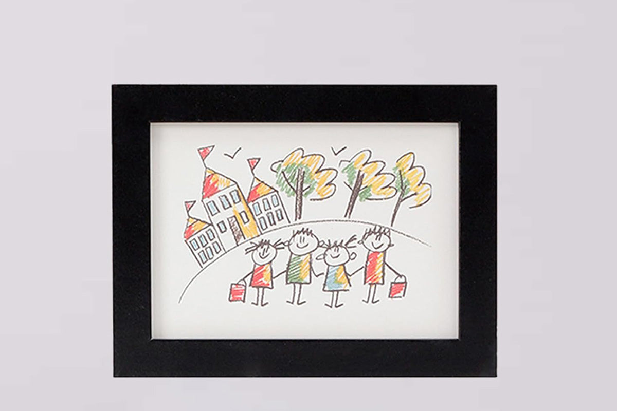 Removable Clip boy and girls Picture Frame A4 Artwork Display-Black