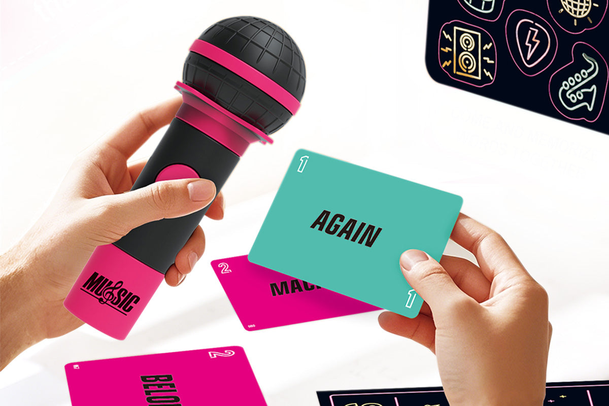 Karaoke Microphone Party Game Card Set Family Board Game for Adults