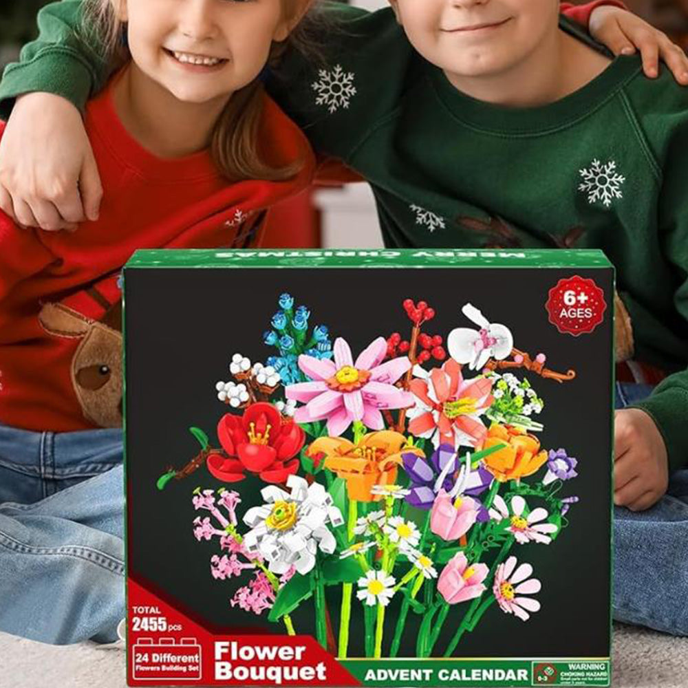 24 Days Surprise Botanical Building Blocks Advent Calendar Christmas Countdown Calendar Box Style 1