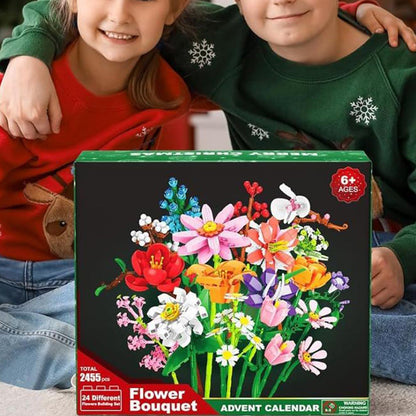24 Days Surprise Botanical Building Blocks Advent Calendar Christmas Countdown Calendar Box Style 1