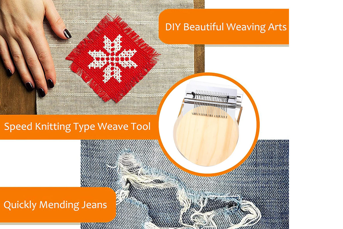 Speedweve Darning Loom Mini Weaving Tool - 21 Hooks