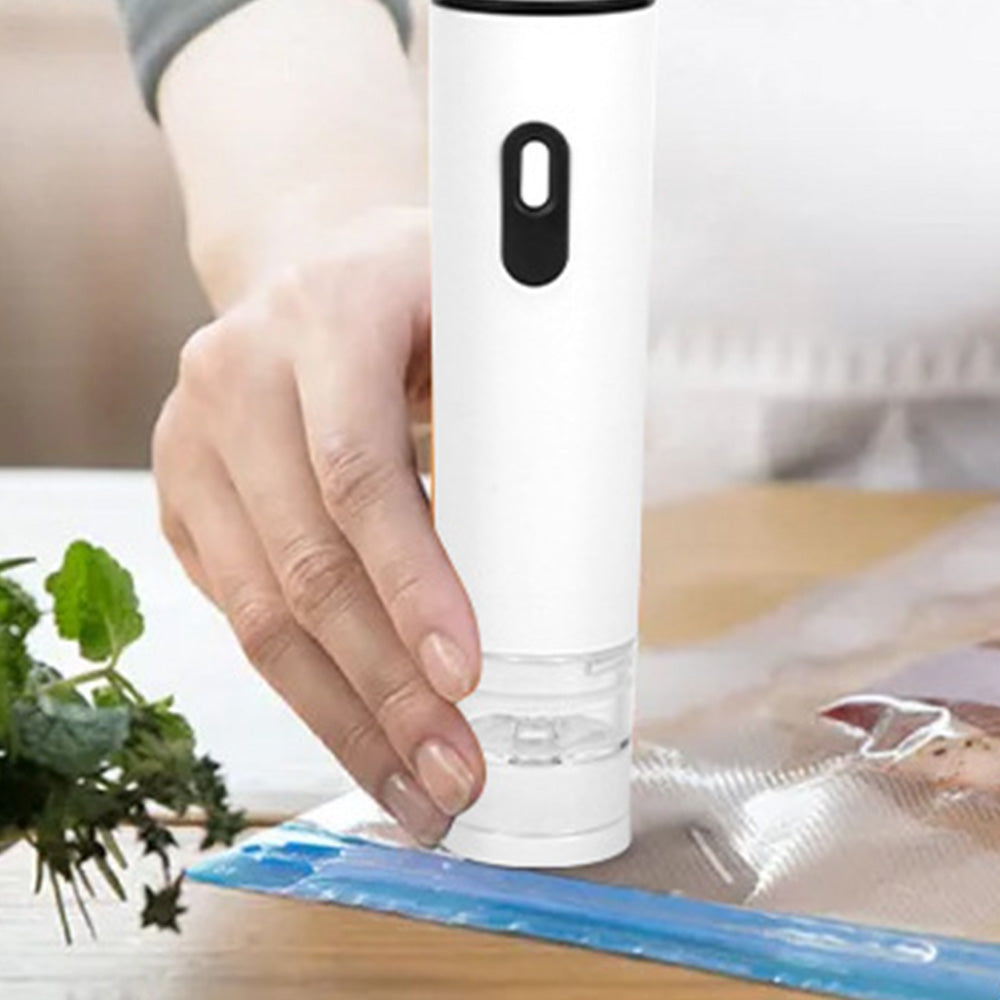 Compact Vacuum Sealer for Food Storage with 15 Reusable Vacuum Bags