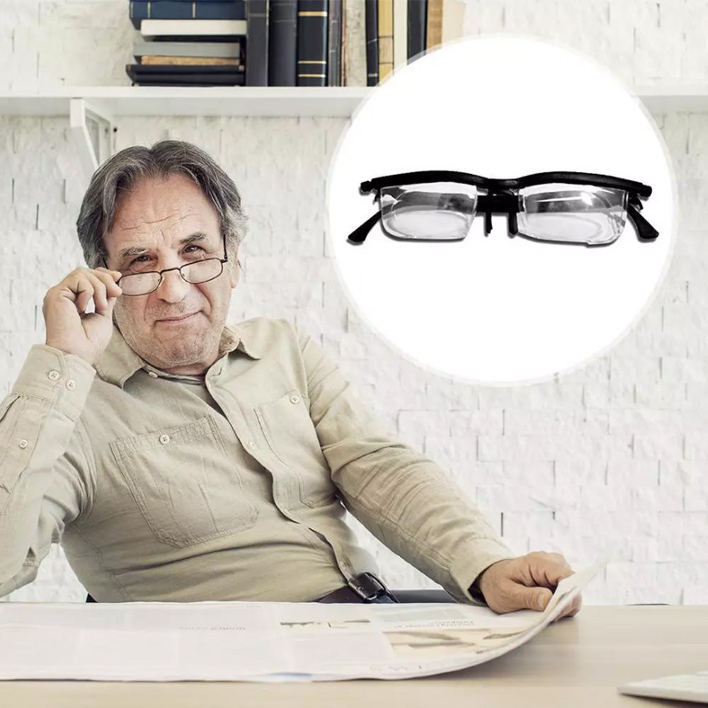 Flex Focus Adjustable Glasses Variable Focus Distance Vision Reading Eyeglasses Adjustable Unisex Glasses