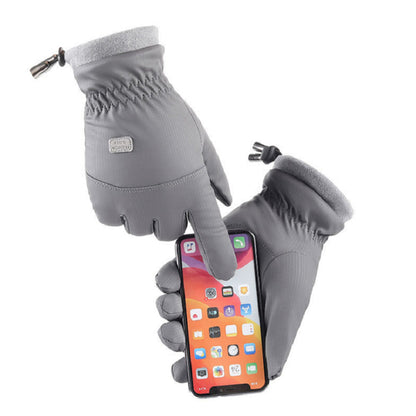 Pair of Winter Ski Gloves for Men Women Touch Screen Cycling Driving Gloves Gray