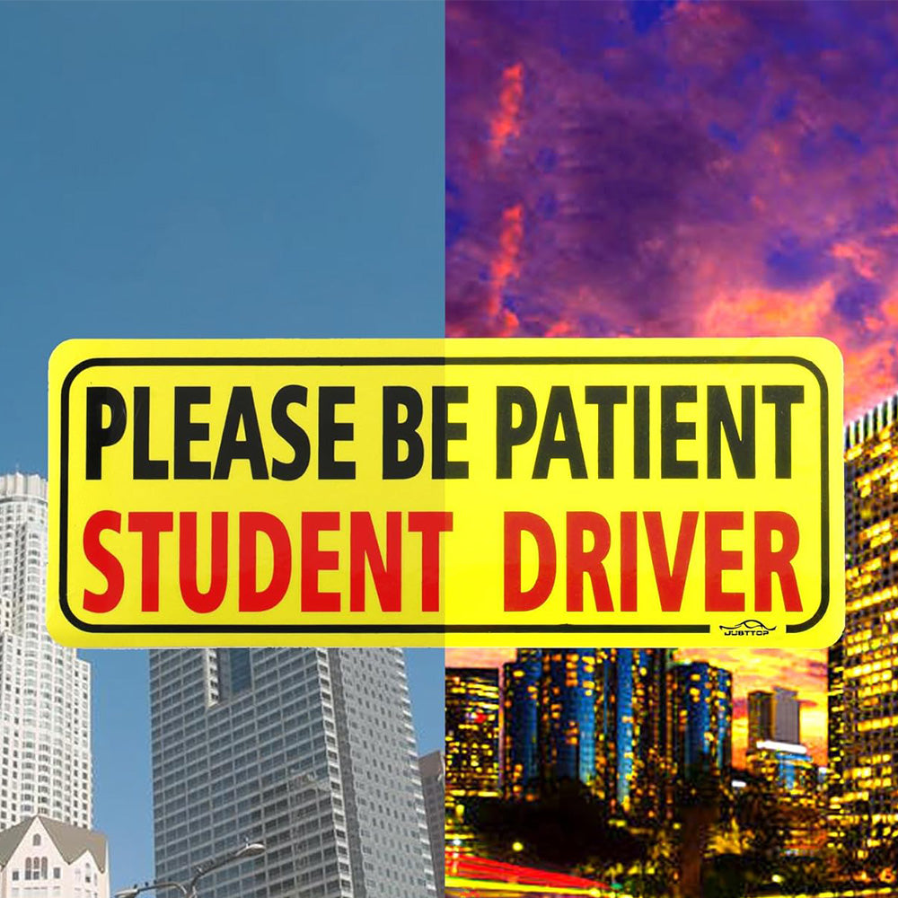3Pcs Student Driver Car Signs Please Be Patient Bumper Sticker Decal for New Drivers