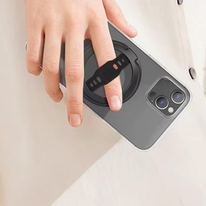 Magnetic Phone Grip for Cell Phone Grip Stand Finger Ring Kickstand Black