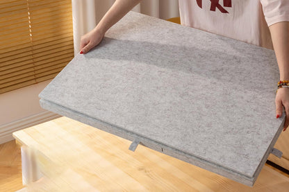 6 Sliding Drawers Puzzle Board Foldable Felt Puzzle Table Up to 1000 Pieces-Light Grey