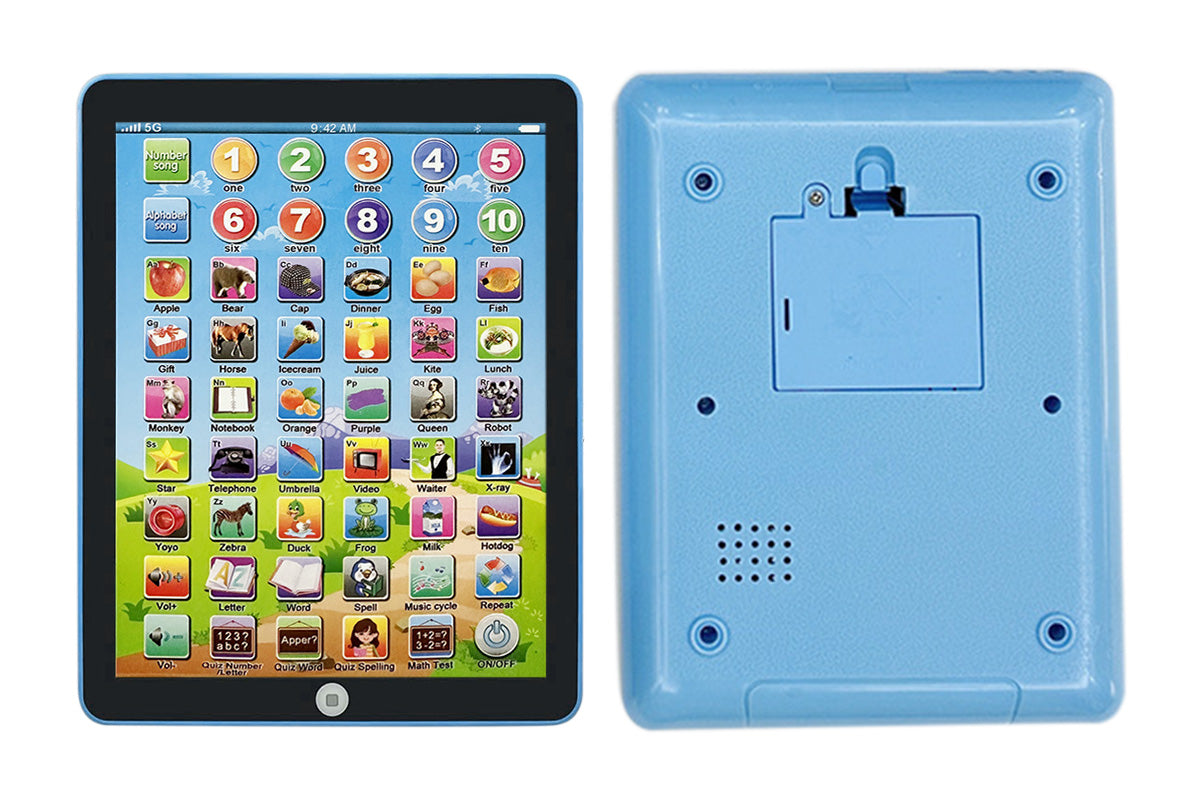 Little Ones Learning Pad to Learn Music Words Alphabet Electronic Educational Toy-Blue