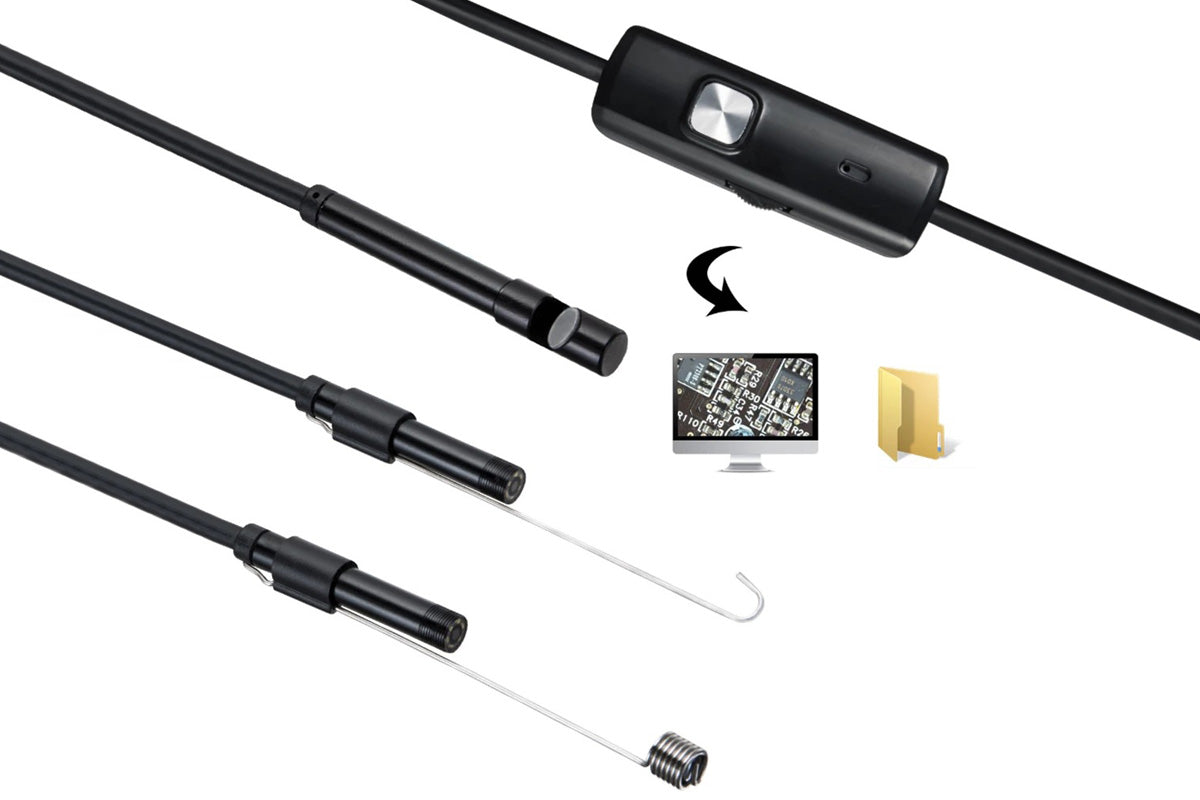HD Endoscope Camera With 8 Adjustable LED Light Snake Borescope Inspection Camera