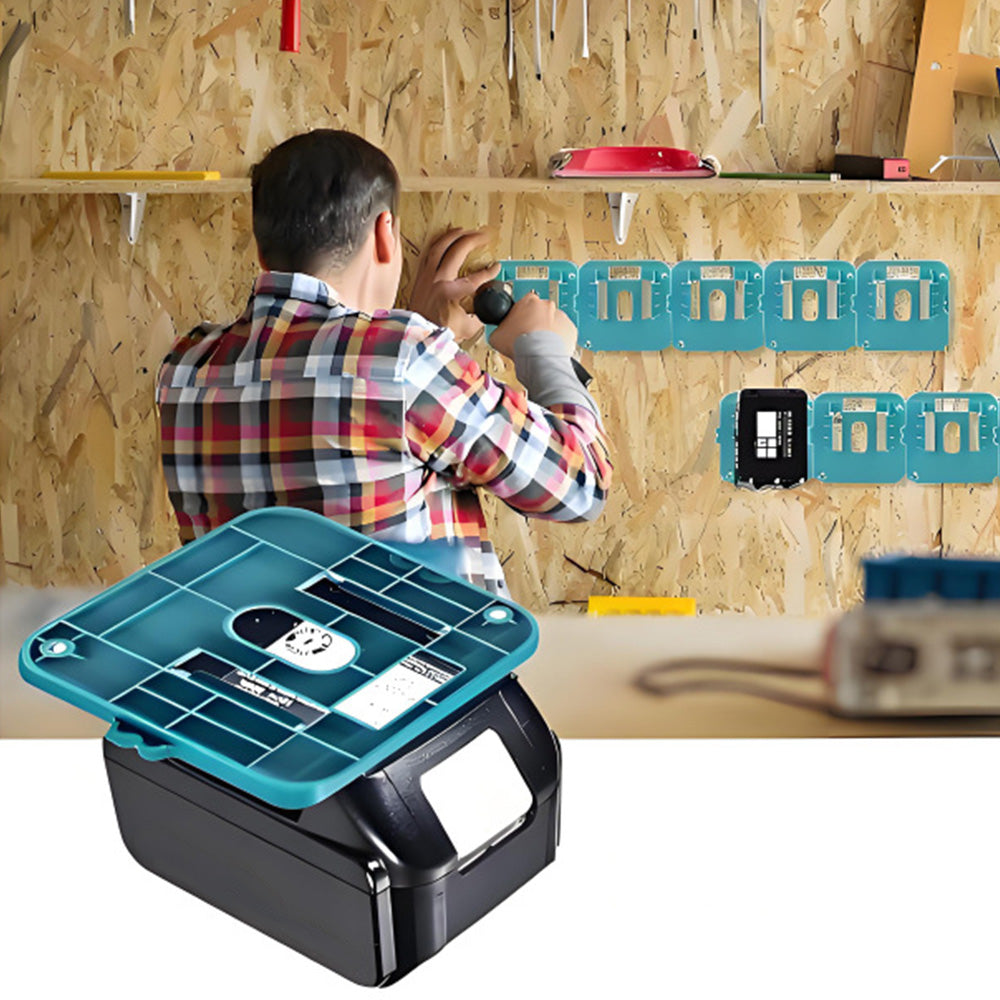 5Pcs Wall Mounted Battery Holders Compatible with Makita 18V Batteries