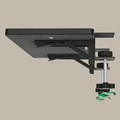 Foldable Metal Bedside Shelf with Cable Hole and 2 Hooks
