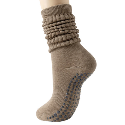 3 Pairs of Non-Slip Grips Yoga Socks Anti-Skid Knee-High Socks for Pilates Barre Dance Style 2