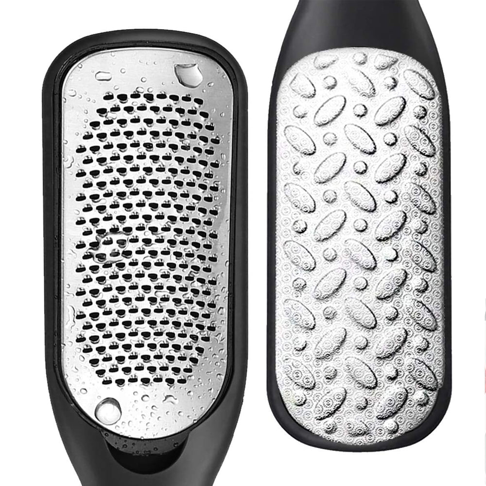 2 Sides Safe Metal Foot File Pedicure Callus Remover Foot Care Metal Surface Tool -Black