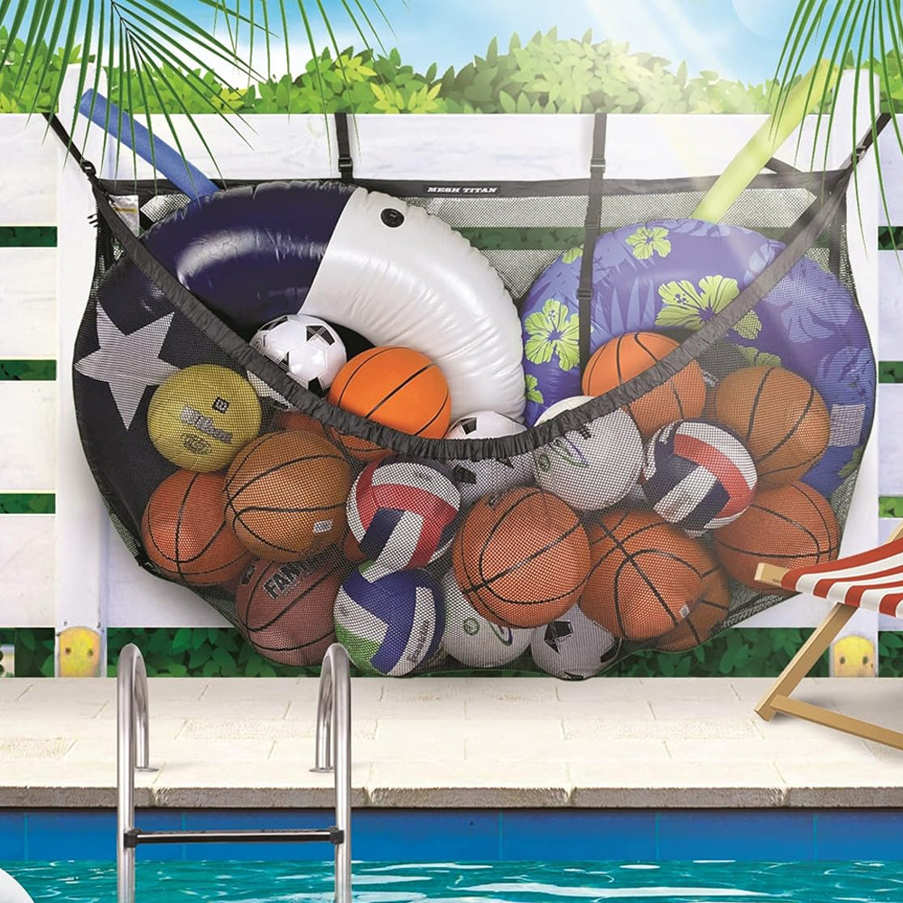 Large Capacity Pool Hanging Storage Bag Pool Float Organizer Pool Toys Storage Organiser