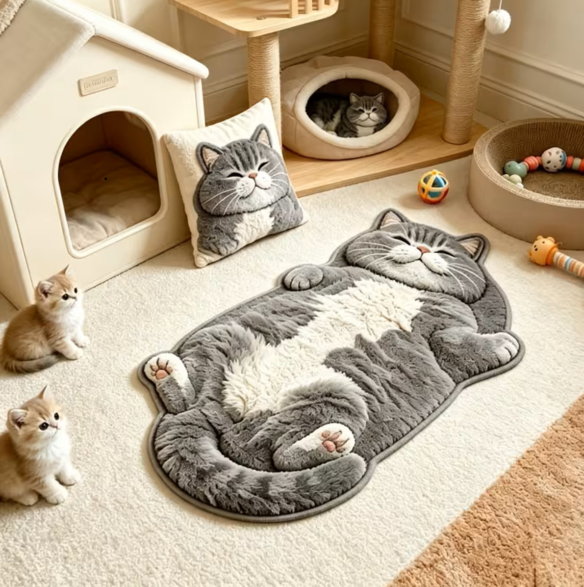 Cat Door Mat Diatom Mud Absorbent Bathroom Mat