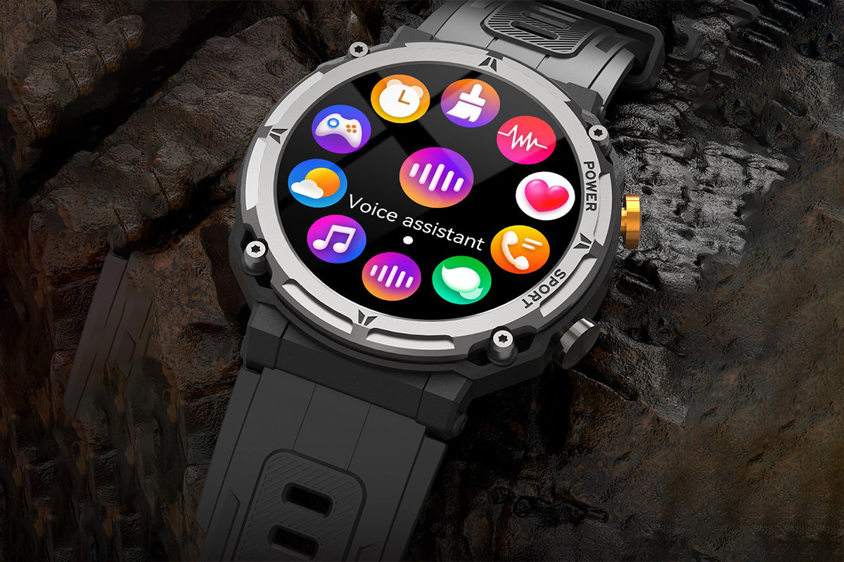 Military Smart Watch 1.39-Inch Fitness Watch with Heart Rate Sleep Monitor Blood Oxygen 100 Sports Modes Activity Tracker