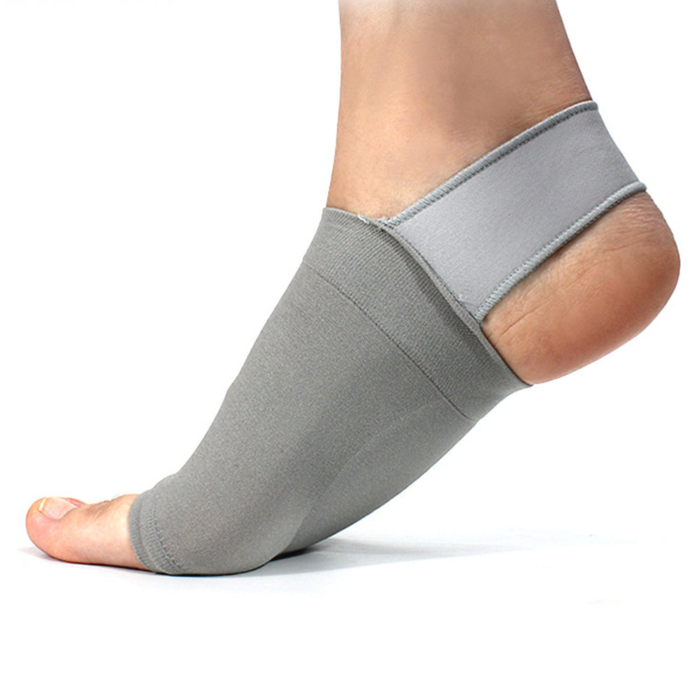 Arch Support Soft Pad Brace Sleeve Ankle Foot Wrap For Feet Flat-Grey