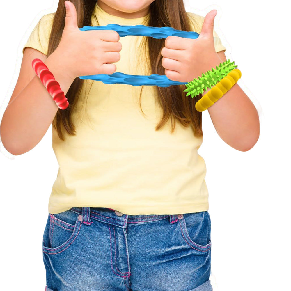 4PCS Sensory Fidget Toys Stretchy Fidget Bracelets for Special Needs & Autistic Kids