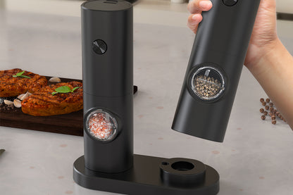 2Pcs Electric Salt And Pepper Grinder Set Automatic Salt Pepper Grinder Mill