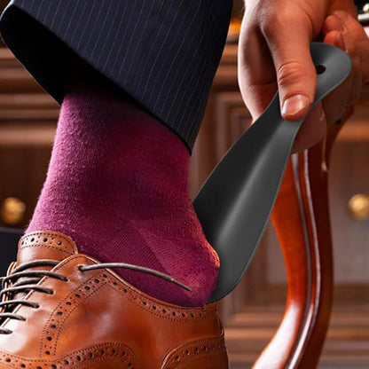 2Pcs 19cm Stainless Steel Shoe Horn No Bend Unisex