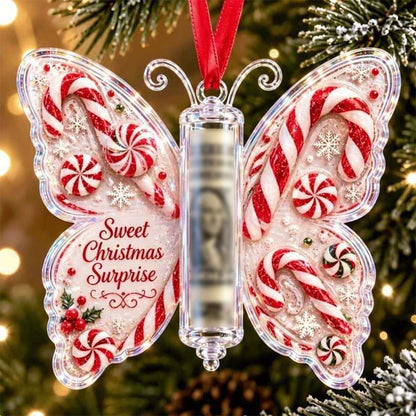 4Pcs Christmas Money Holder Ornaments Butterfly Cash Gift Hanging Decorations for Tree