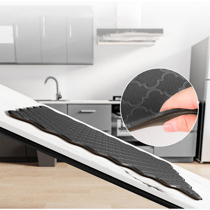 2Pcs PVC Kitchen Mat Set-Black